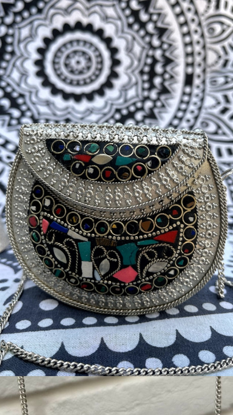 کیف دست ساز برنجی آبکاری نقره